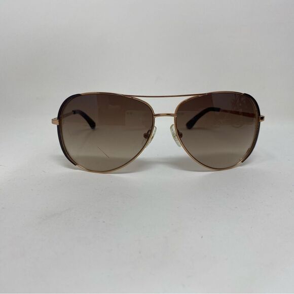 MICHAEL KORS SICILY M2045S 200 ROSE GOLD BROWN 59/13 59mm AVIATOR SUNGLASS G921 - Picture 2 of 9